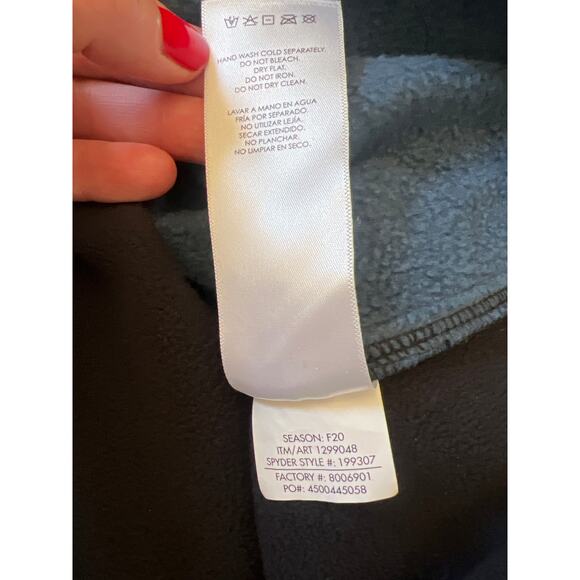 Spyder Outbound Half Zip Mid-Weight Mock Neck Sweater 1/4 Zip Navy Size Large - Picture 9 of 10